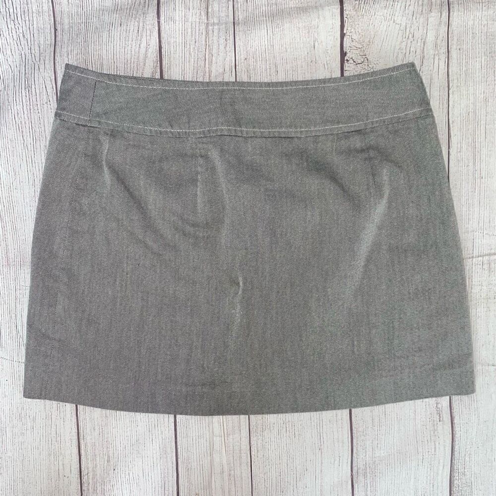 Express stretch women 7/8 wrap mini skirt grey